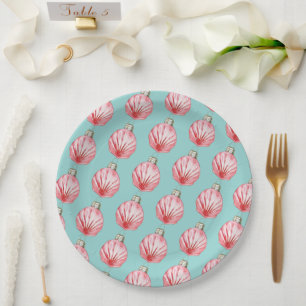Assiettes En Carton Ornement Red Seashell