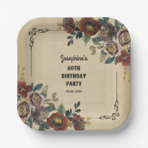 Ornement Vintage Fleur Anniversaire