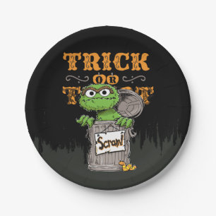 Assiettes En Carton Oscar the Grouch - Trick ou Scram!