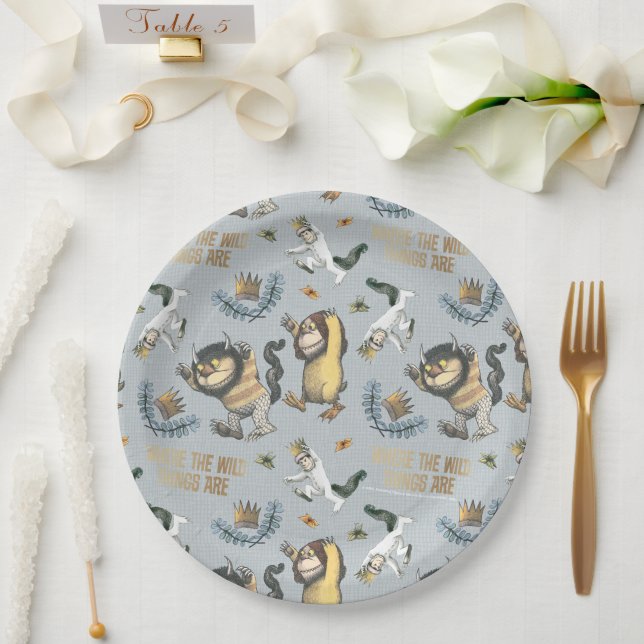 Assiettes En Carton Où les choses sauvages sont des plaques de papier  (Mariage)