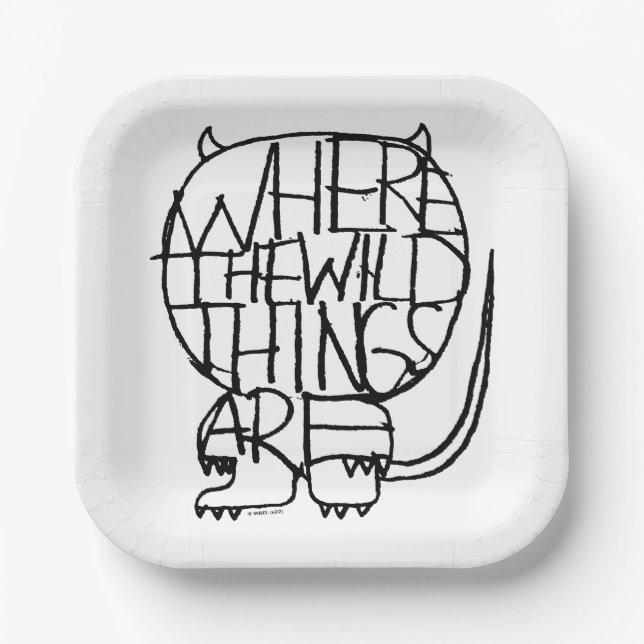 Assiettes En Carton Où sont les choses sauvages | Croquis par objet sa (Recto)