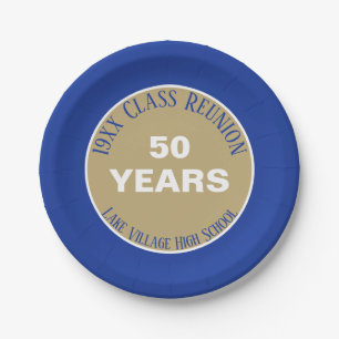 Assiettes En Carton OUI! Plaque spéciale 50ème classe de réunion