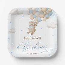Ours en peluche avec Baby shower Ballons Bleus