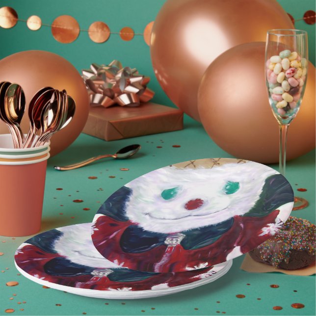 Assiettes En Carton Ours Jingle (Multi)