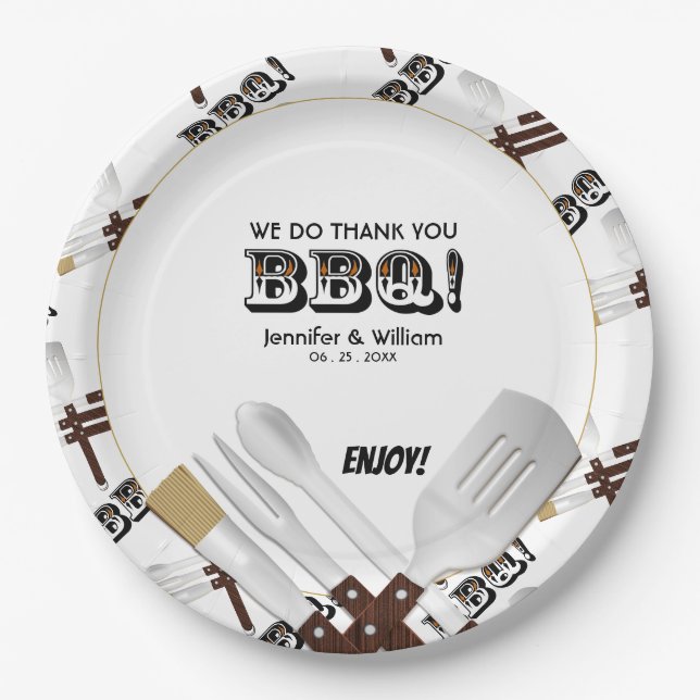 Assiettes En Carton Outils de grillage Je fais BBQ (Devant)