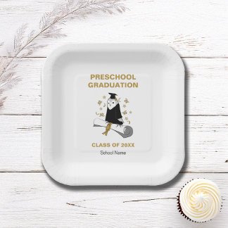 Assiettes En Carton Owl Preschool / Kindergarten Graduation Party