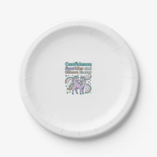 Assiettes En Carton Paillettes de Confiance de Licorne et Conception d