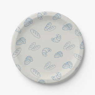 Assiettes En Carton Pain dans le Baby shower du four Pain rustique