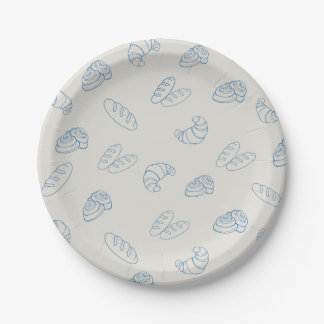 Assiettes En Carton Pain dans le Baby shower du four Pain rustique