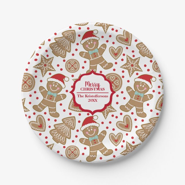 Assiettes En Carton Pain d'épices personnalisé homme Plaque de papier  (Devant)