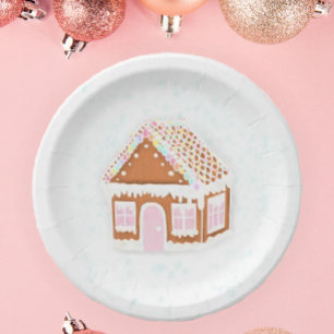 Assiettes En Carton Pain d'épices rose Pastel Plaque en papier