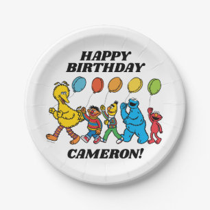 Assiettes En Carton Pal de rue Sésame   Plaques de papier à ballons 