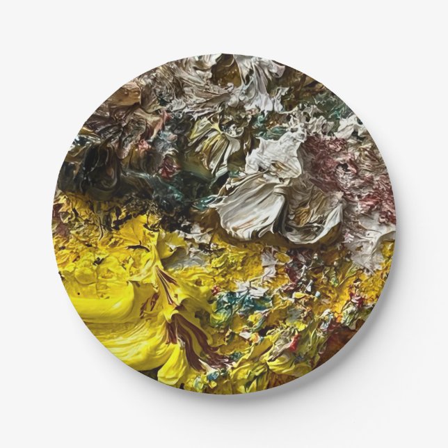 Assiettes En Carton Palette de l'artiste #1 (Devant)