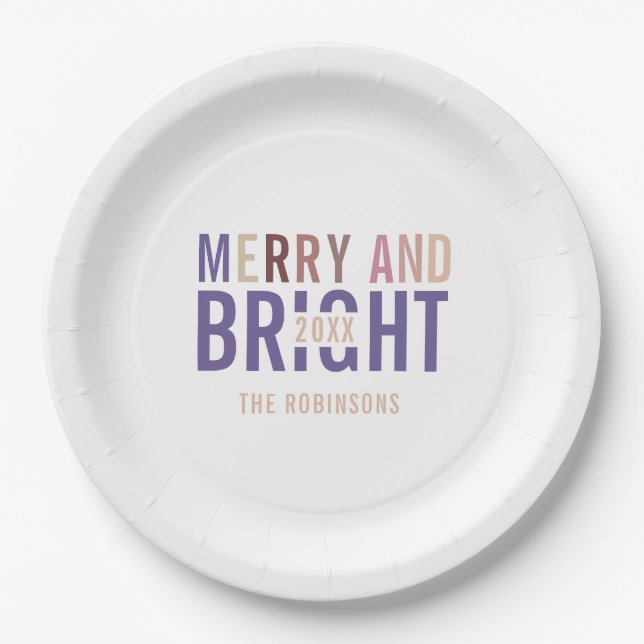 Assiettes En Carton Palette Ultra Violette Noël (Devant)