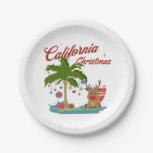 Palmier de Noël de Californie et rennes