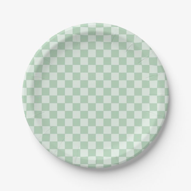 Assiettes En Carton Pancarte Pastel Green (Devant)