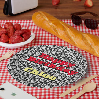 Assiettes En Carton Pandas sur violet