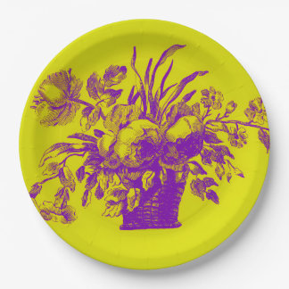 Assiettes En Carton Panier Jaune