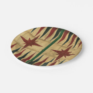 Assiettes En Carton Panneau antique de jeu de backgammon par le