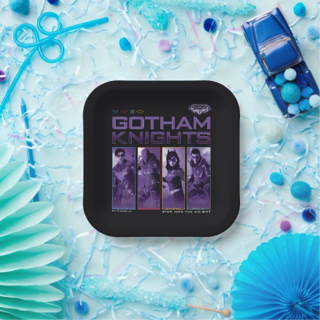 Assiettes En Carton Panneaux de héros Gotham Knights (Fête)