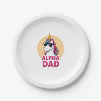 Assiettes En Carton Papa licorne drôle Laufey hommes Fête des pères No
