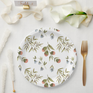 Assiettes En Carton Paper Plates 22,9 cm - Flower Pattern