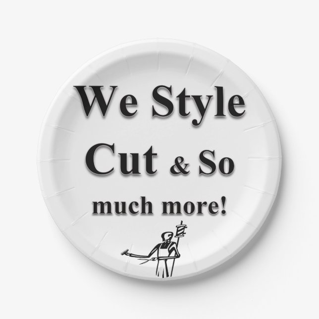 Assiettes En Carton Paper Plates Barber (Devant)