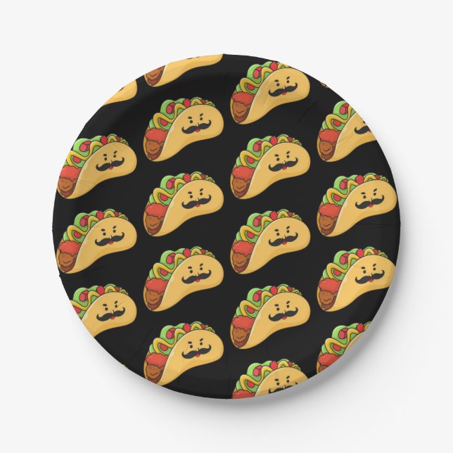 Assiettes En Carton Paper Plates, Black Tacos (Devant)