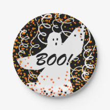 PAPIER CHIC PLATE_BOO ! FANTÔME DE HALLOWEEN DE