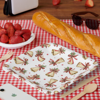Assiettes En Carton Papier de Noël et Plaques de fête