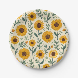 Assiettes En Carton Papier de tournesol et plaques de parties