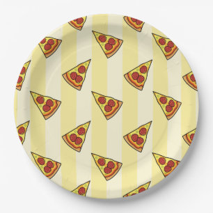 Assiettes En Carton Papier d'enveloppement Motif de pizza