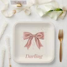 Papier esthétique Coquette avec un joli nœud rose