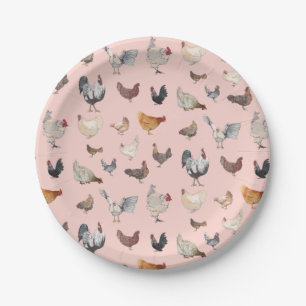 Assiettes En Carton Papier et Plaques de fête au poulet