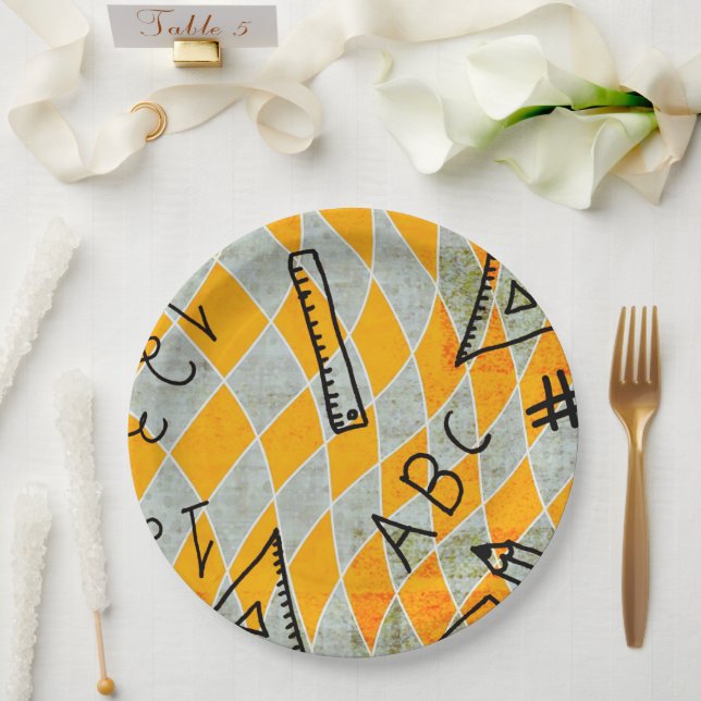 Assiettes En Carton Papier et Plaques de parti pour l'éducation scolai (Mariage)