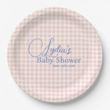 Papier peint adhésif à carreaux gingham rose pêche