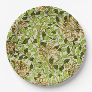 Assiettes En Carton Papier peint floral Chèvrefeuille de William Morri