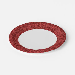 Assiettes En Carton Papier peint rouge