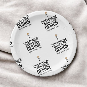 Assiettes En Carton Papier personnalisé pour entreprise de style minim