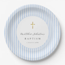 Papier pour baptême de bébé garçon bleu