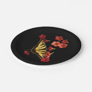 Assiettes En Carton Papillon à queue épaisse de tigre sur les plaques 
