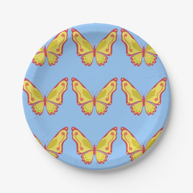 Assiettes En Carton Papillon diurne (Devant)