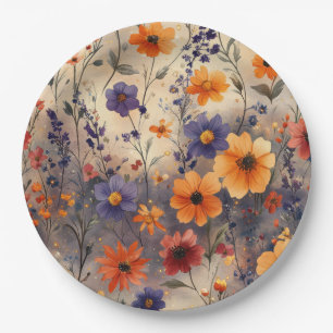 Assiettes En Carton Papillon sauvage vintage (11)