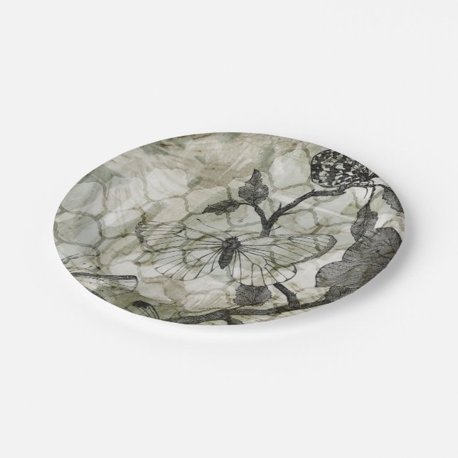 Assiettes En Carton Papillons arabes II (Angle)