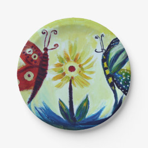 Assiettes En Carton Papillons Art Plaques de papier personnalisées 7 p