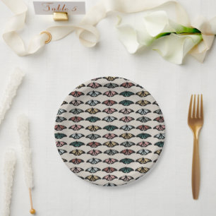 Assiettes En Carton Papillons neutres modernes Motif de jardin