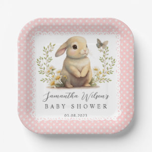Assiettes En Carton Pâques Oh Baby Bunny Printemps Fille Baby shower