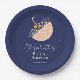 Assiettes En Carton Parapluie Floral Fleurs Sauvages Jardin Enterremen