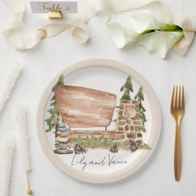 Assiettes En Carton Parc National Van Road trip Plaque papier (Mariage)