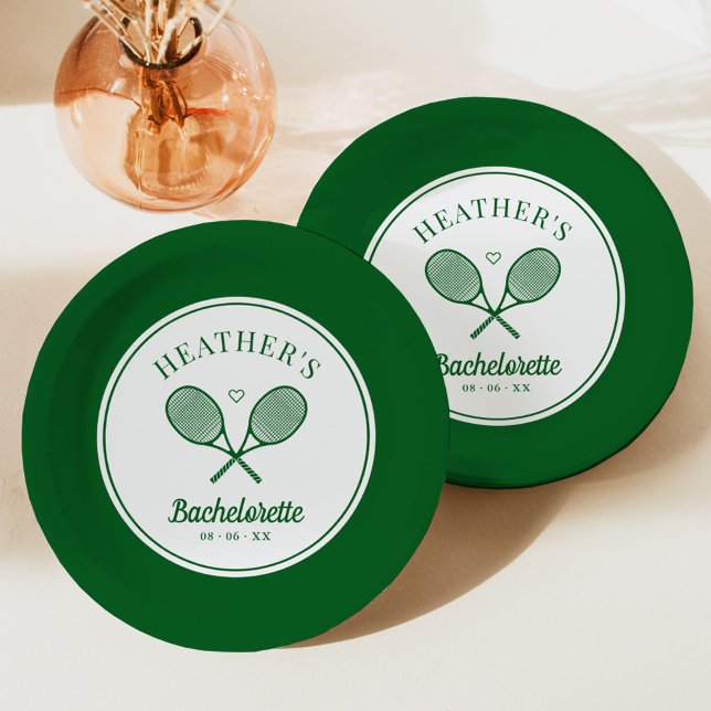 Assiettes En Carton Parfait Match Tennis Bachelorette Dernier Balancem (Créateur téléchargé)